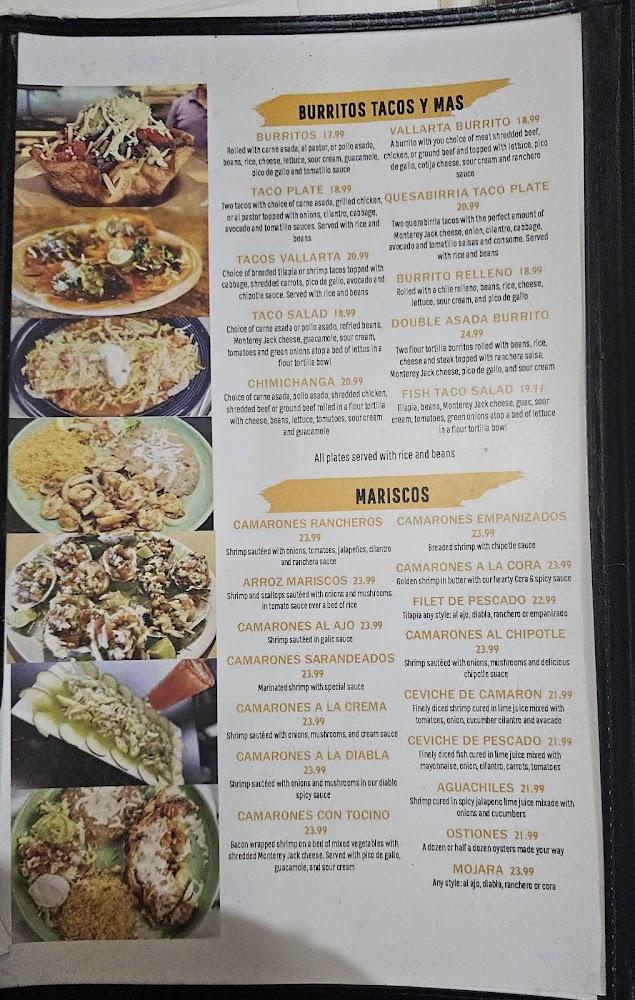 Vallarta Grill Restaurant Menu image 2